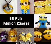 15 Minion craft projects you can do with your Girl Scout or Cub Scout troop. (Some even hit requirements for badges!)