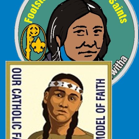 Catholic scouting patch programs about Native American Saint Kateri Tekakwitha