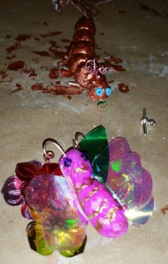 Brownie bugs badge activity: Create your own insects with clay and leftover jewelry supplies