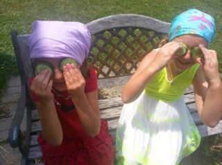 diy kids facials with food from garden