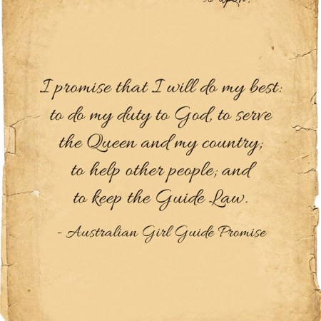 Australia Girl Guide Promise | World Thinking Day | Girl Scouts