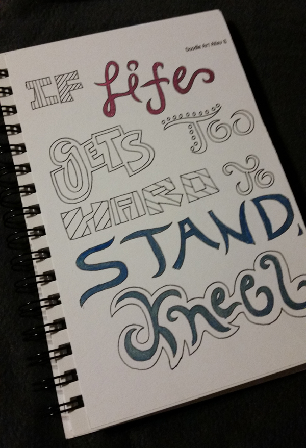 Upcycled DIY prayer journal. Recover a notebook with a fun doodle and color to destress!