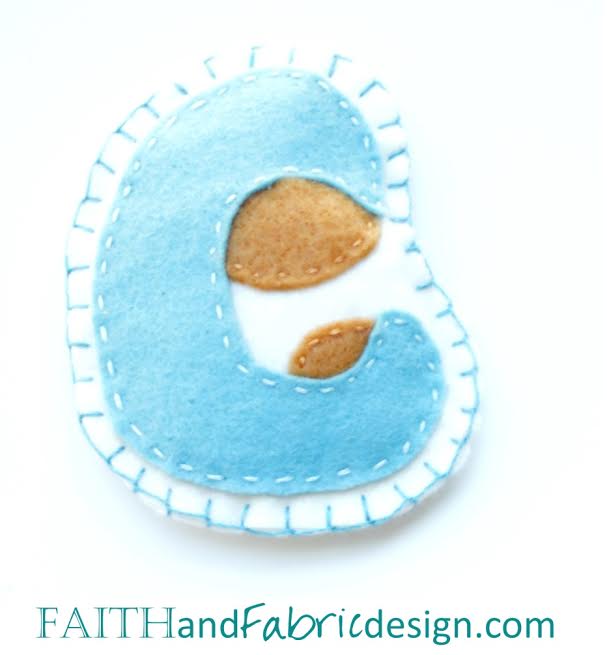 Mary and Infant Jesus ornament pattern