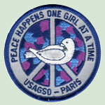 Girl Scouts in Paris Peace Patch Program encourages children to resolve conflict, reach out to others in peace and friendship, to dedicate themselves to acts of kindness, to understand our differences to avoid misunderstandings, and to rejoice in our likenesses.