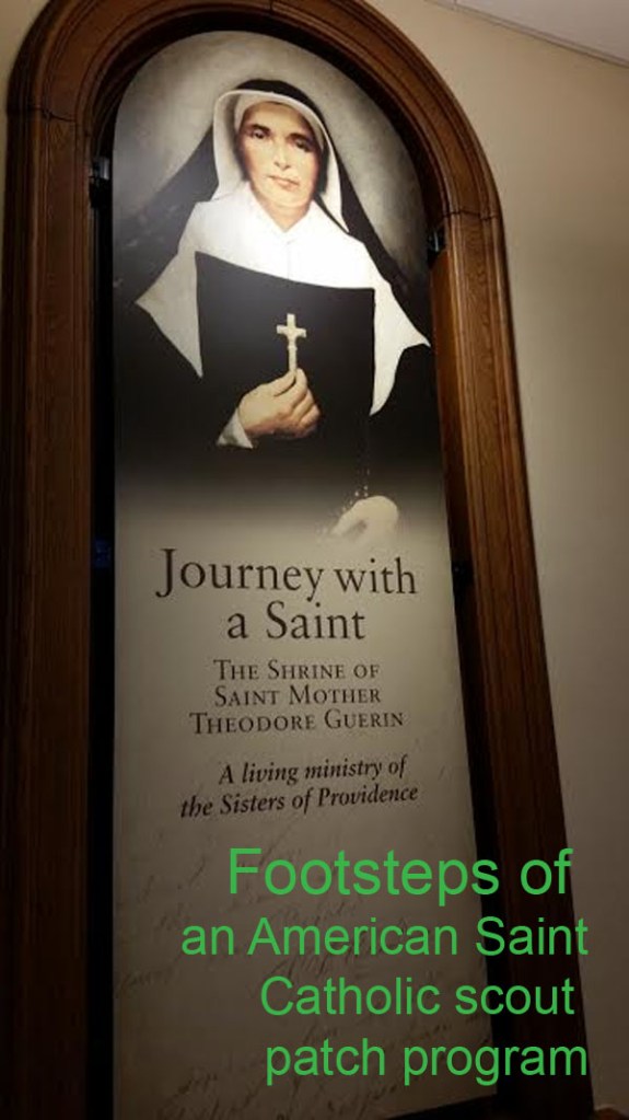 Catholic patch program on American Saint Mother Theodore Guerin for Boy Scouts, Girl Scouts, and other youth groups