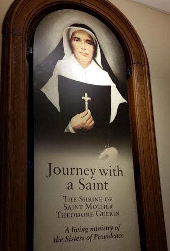 Saint Mother Theodore Guerin Catholic shrine near Terre Haute, Indiana, off the Illinois border. There is a scout patch program featuring the life of this pioneer saint.