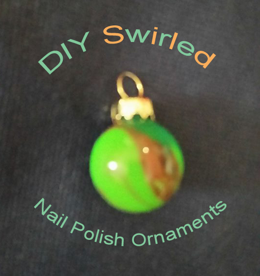 Use up your old nail polish by making these easy swirled ornaments for your Christmas tree.