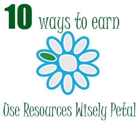 Activities for the Use Resources Wisely Daisy Girl Scout petal