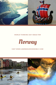 #GirlScout and #GirlGuide ideas for #ThinkingDay. Learn about #Norway with #games, #crafts and #activities.