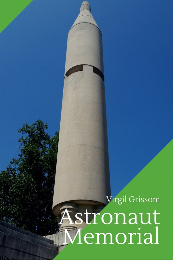 Famous Hoosier Gus Grissom was one of America's first astronauts. This is his memorial in Mitchell, Indiana.