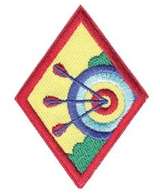 Cadette Girl Scouts archery badge