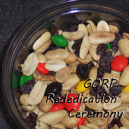 GORP recipe and rededication ceremony for Girl Scouts