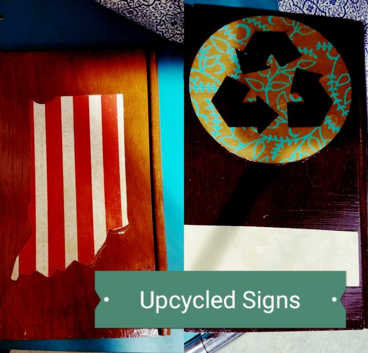 How to make cute individual signs or plaques from upcycled flooring samples
